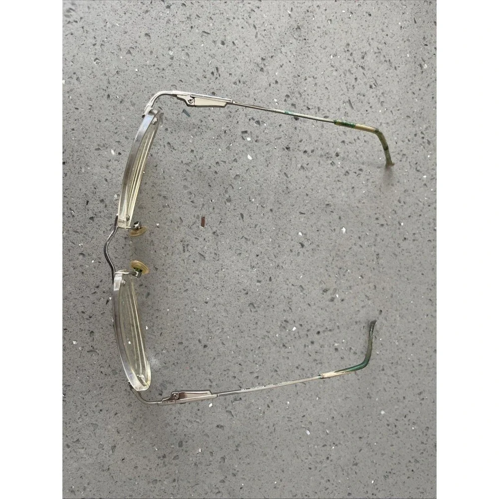 Marchon Eyeglasses Frames ONLY Tres Jolie 42 Shiny Palladium Rimless 50-18-130
